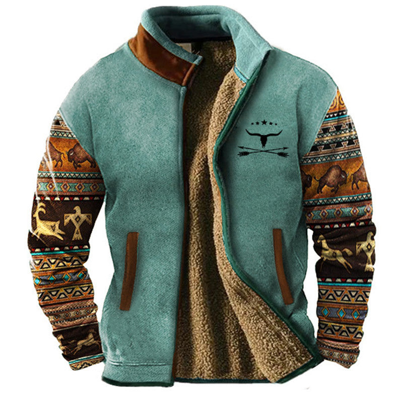 Veste homme doublée col montant zippée