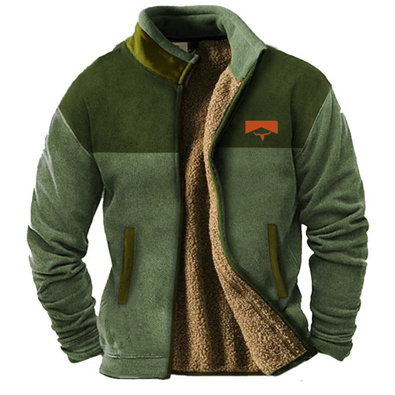 Veste homme doublée col montant zippée