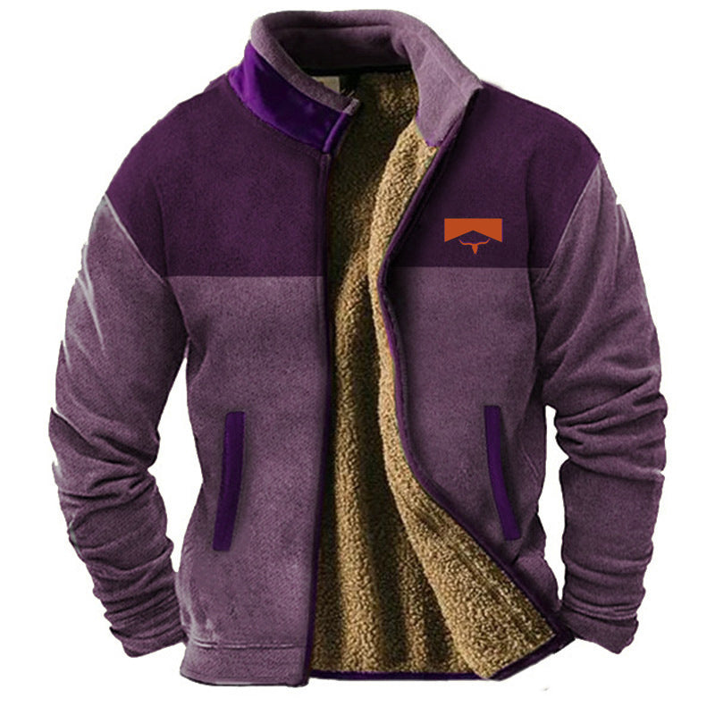 Veste homme doublée col montant zippée