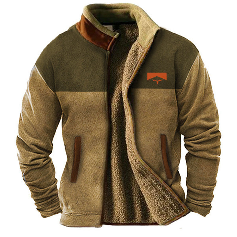 Veste homme doublée col montant zippée