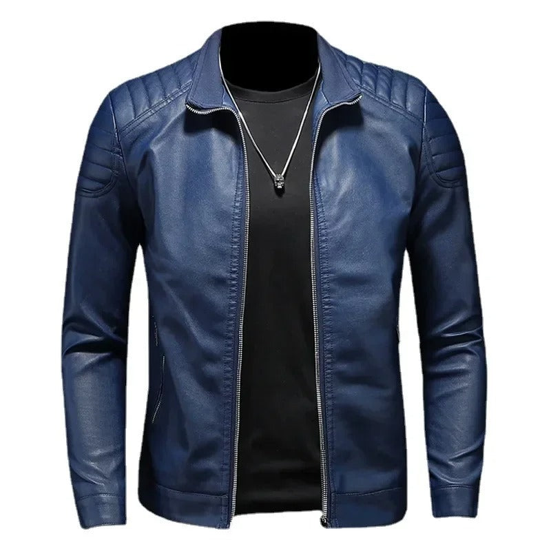 Veste homme effet cuir à col montant