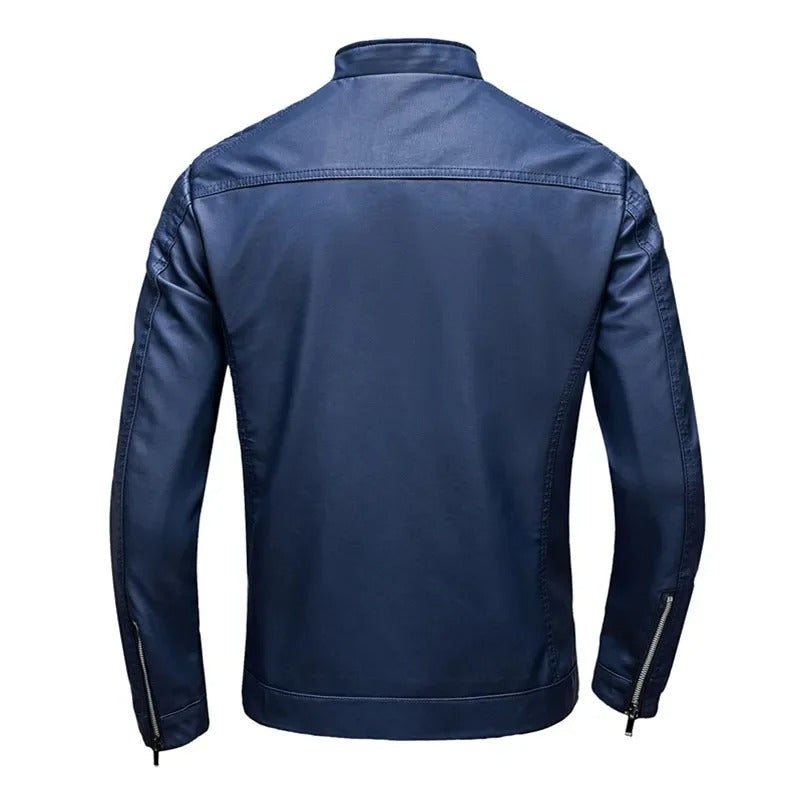 Veste homme effet cuir à col montant