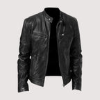 Veste homme en cuir zippée