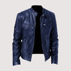 Veste homme en cuir zippée