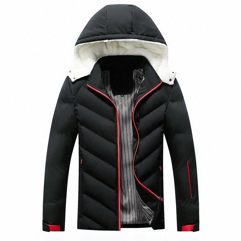 Veste homme matelassée à capuche doublée