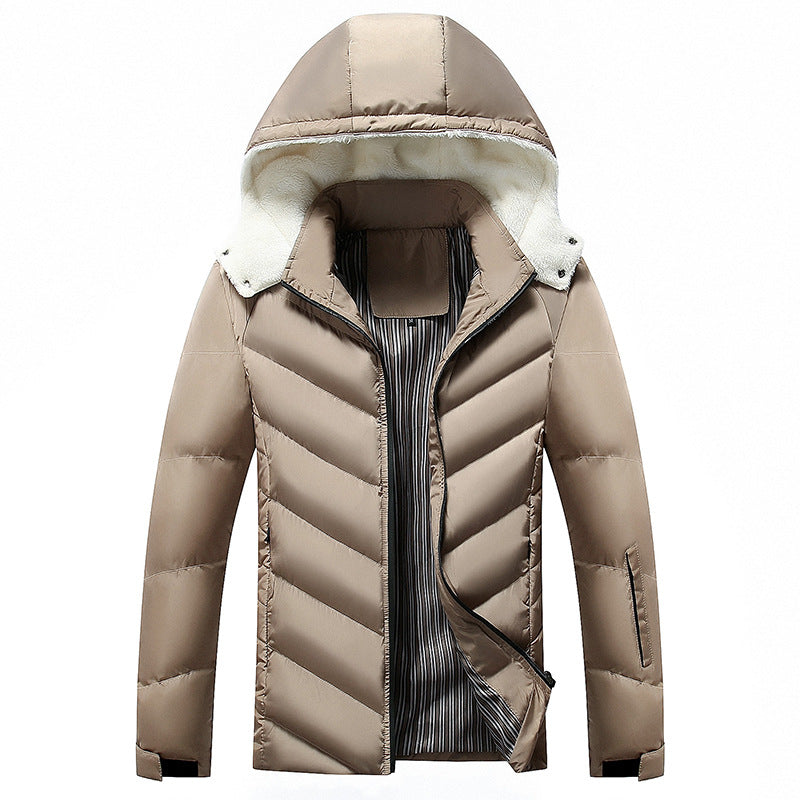 Veste homme matelassée à capuche doublée