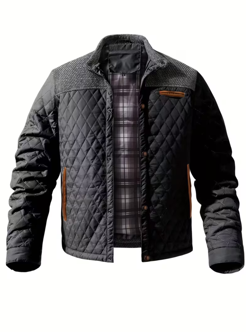 Veste Homme Matelassée à Col Droit