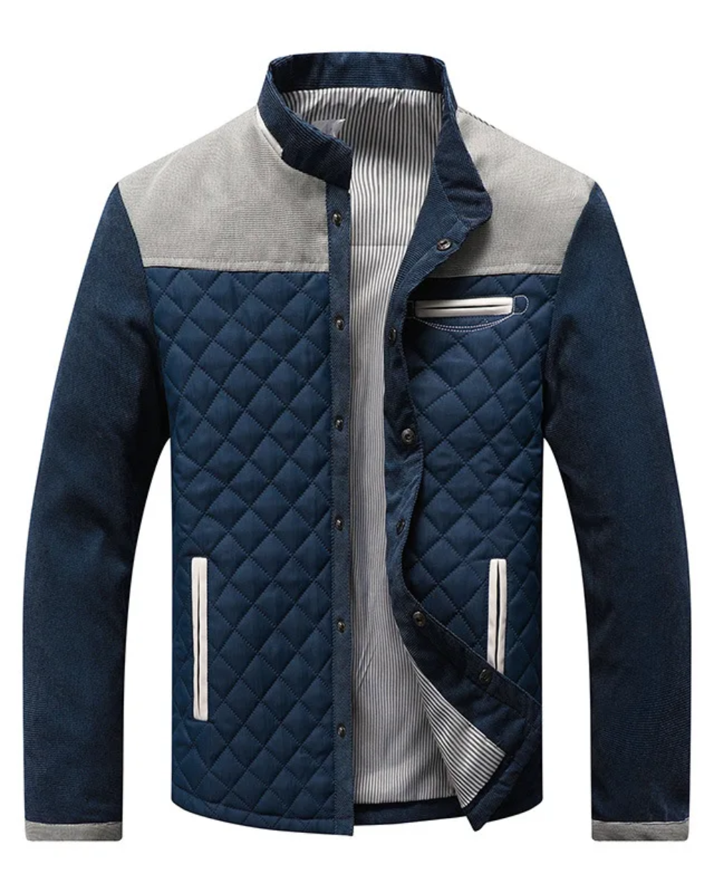 Veste homme matelassée à col montant