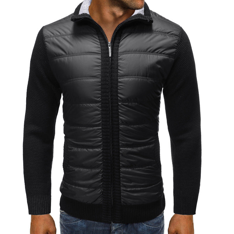Veste homme matelassée à manches en maille