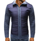 Veste homme matelassée à manches en maille