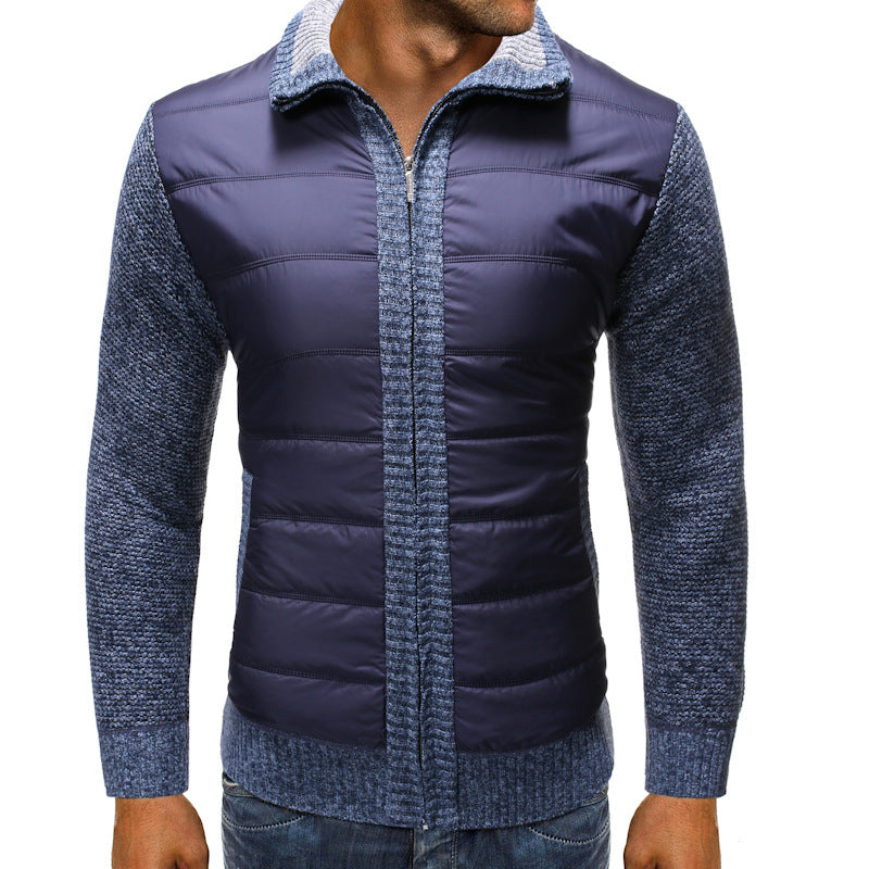 Veste homme matelassée à manches en maille