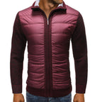 Veste homme matelassée à manches en maille