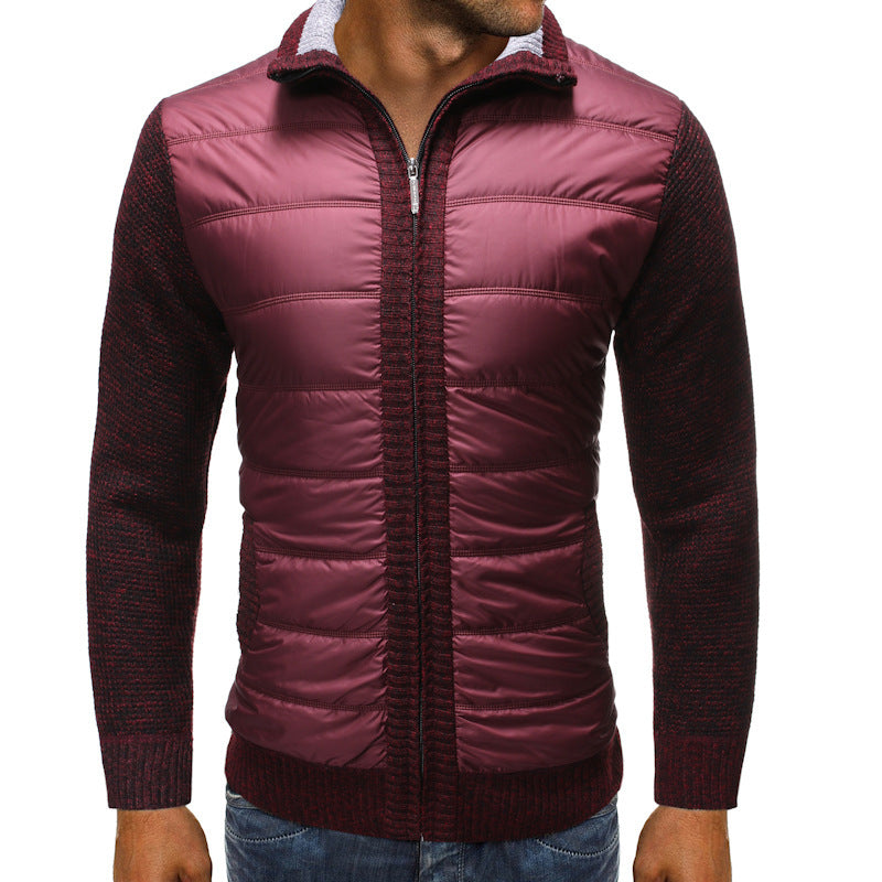 Veste homme matelassée à manches en maille