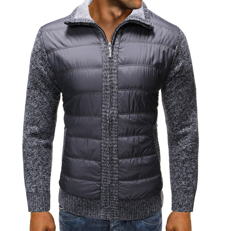 Veste homme matelassée à manches en maille