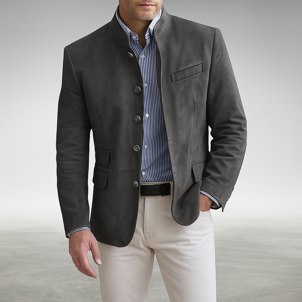Veste homme structurée à col montant