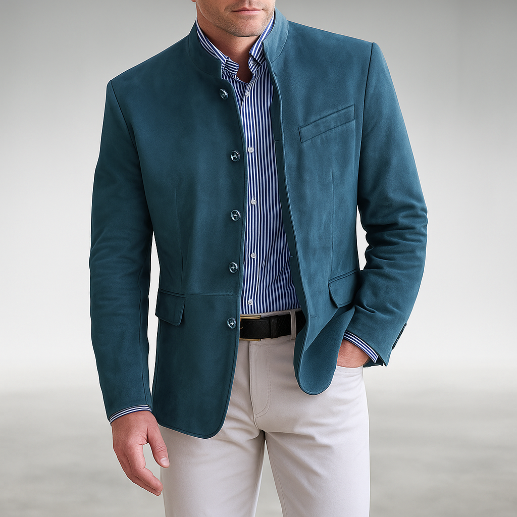Veste homme structurée à col montant