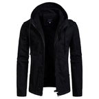 Veste homme toile doublée à capuche zippée
