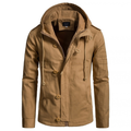 Veste homme toile doublée à capuche zippée
