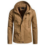 Veste homme toile doublée à capuche zippée
