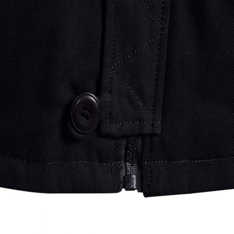 Veste homme toile doublée à capuche zippée