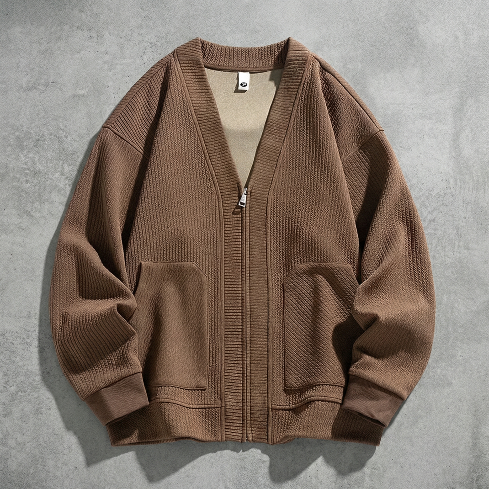 Veste homme zippée à col châle