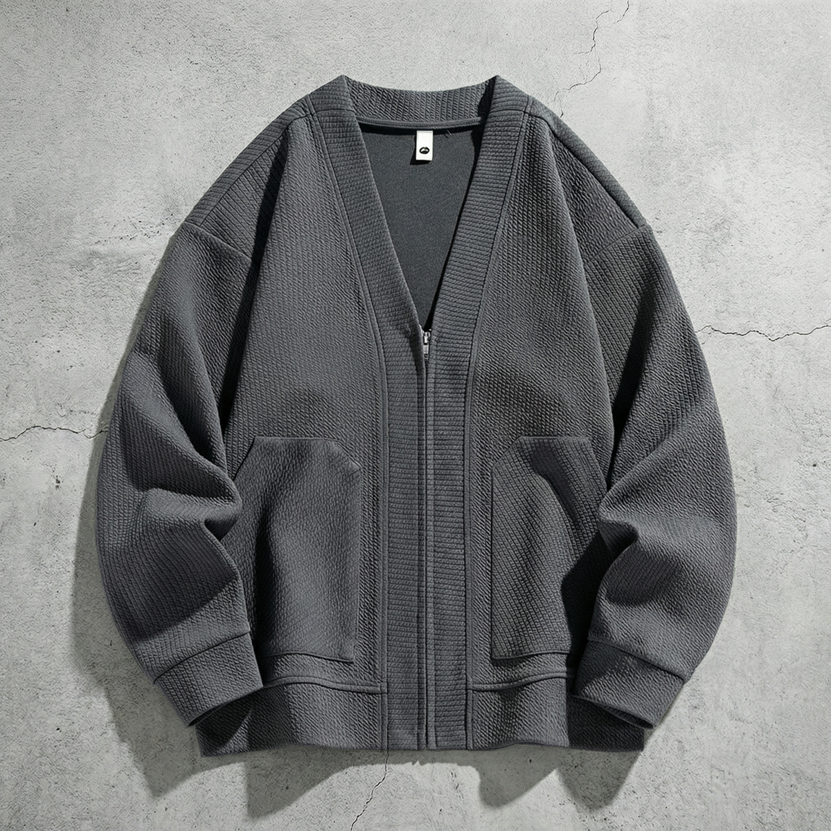 Veste homme zippée à col châle