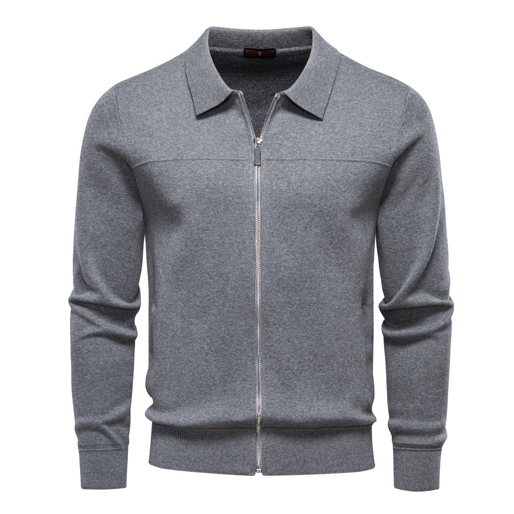 Veste Homme Zippée à Col Classique