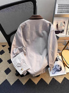 Veste homme zippée à col contrasté