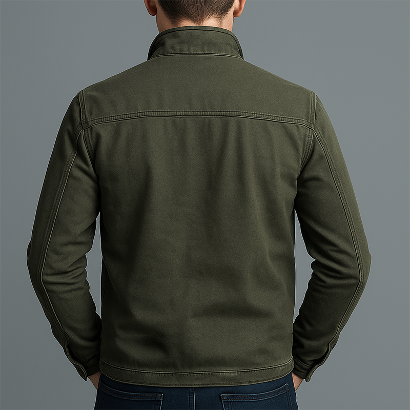 Veste homme zippée à col montant